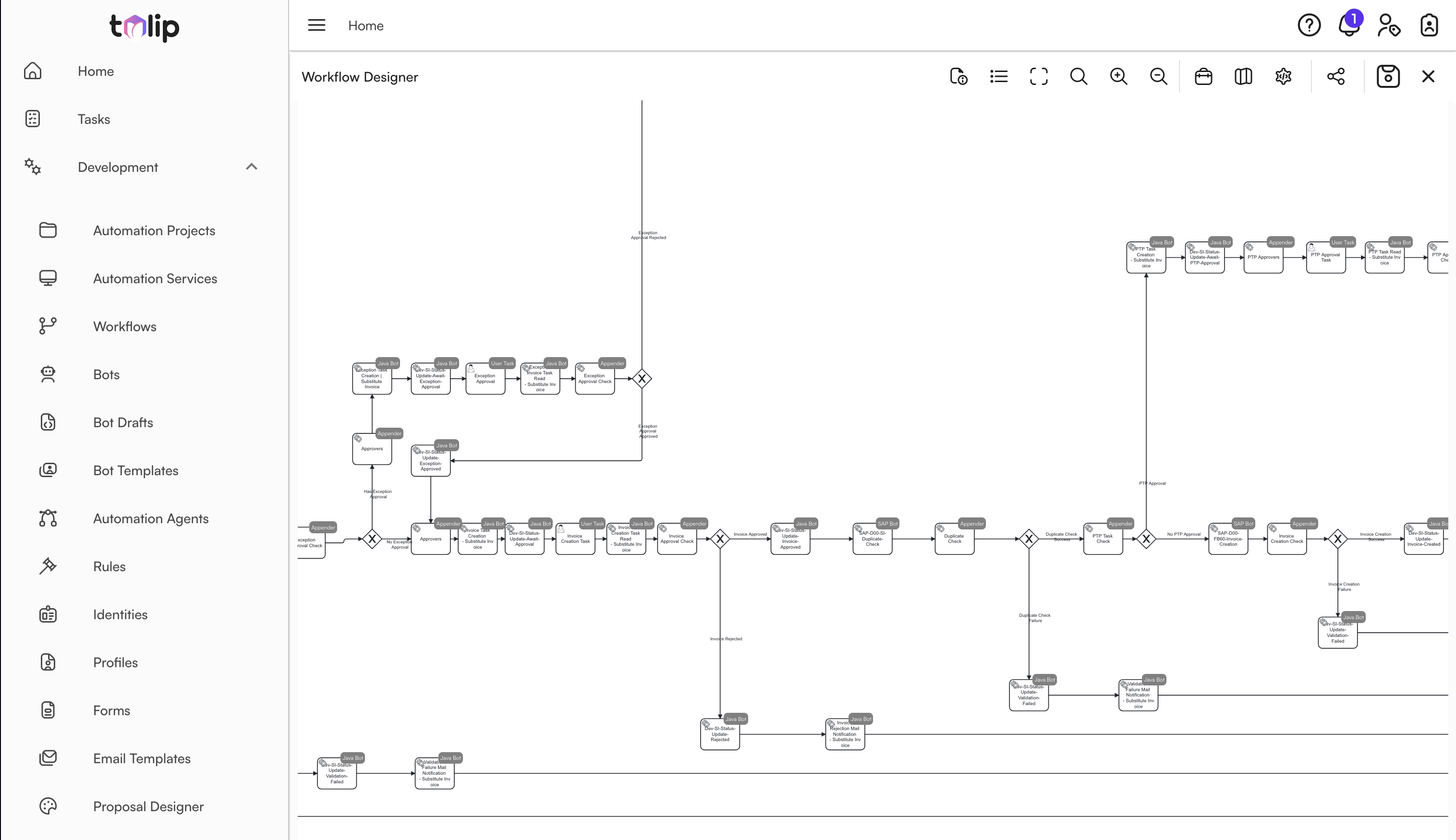 Tulip Workflow Designer